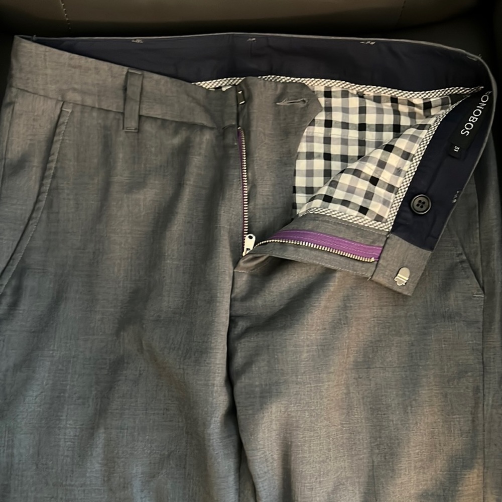 Bonobos Mens Dress Pants 31/30 Grey Wool Blend